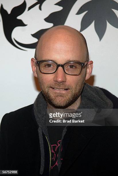 Musician Moby attends the Edun Fall 2006 Presentation during Olympus Fashion Week February 5, 2006 in New York City.