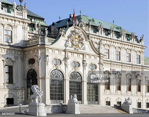 Picture taken 06 February 2006 shows the Belvedere palace in Vienna. An Austrian arbitration court ruled 17 January 2006 that five paintings by Klimt...