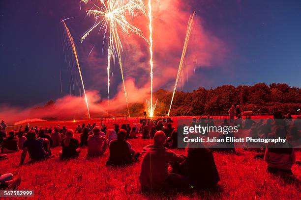 14th july bastille day fireworks, france - bastille day stock pictures, royalty-free photos & images