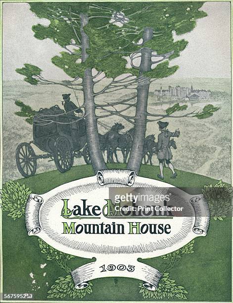 'Lake Mohonk Mountain House', 1903. The Mohonk Mountain House, also known as Lake Mohonk Mountain House, was begun in the 1870s and is an historic...