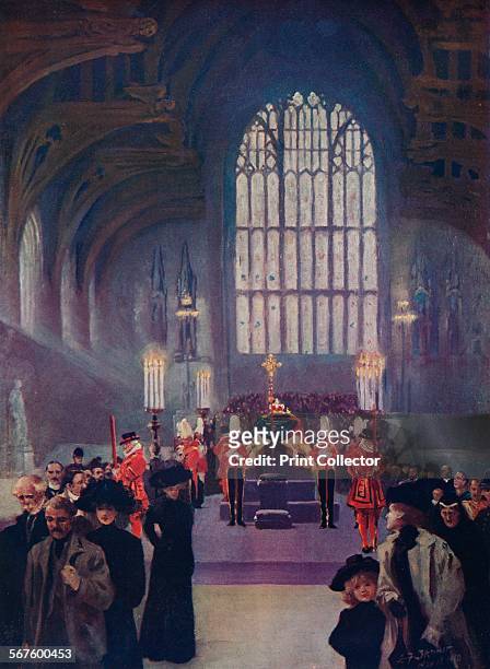 The homage of his people: King Edward's lying in state, Westminster Hall, May 16-19, 1910 . From Edward VII: His Life and Times, Volume II, edited by...