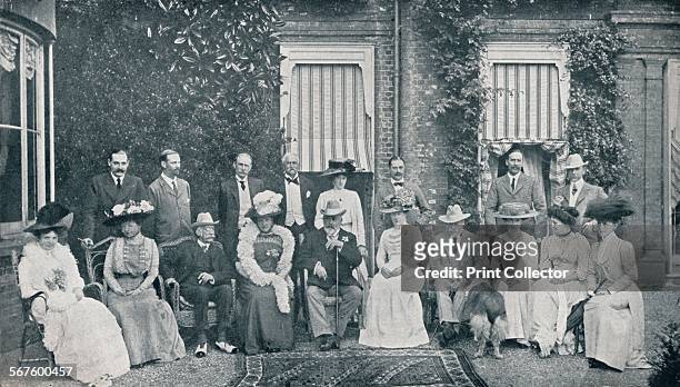 The Royal house party at The Grove, Watford, Lord Clarendon's residence, in July, 1909 . From Edward VII: His Life and Times, Volume II Edited by Sir...