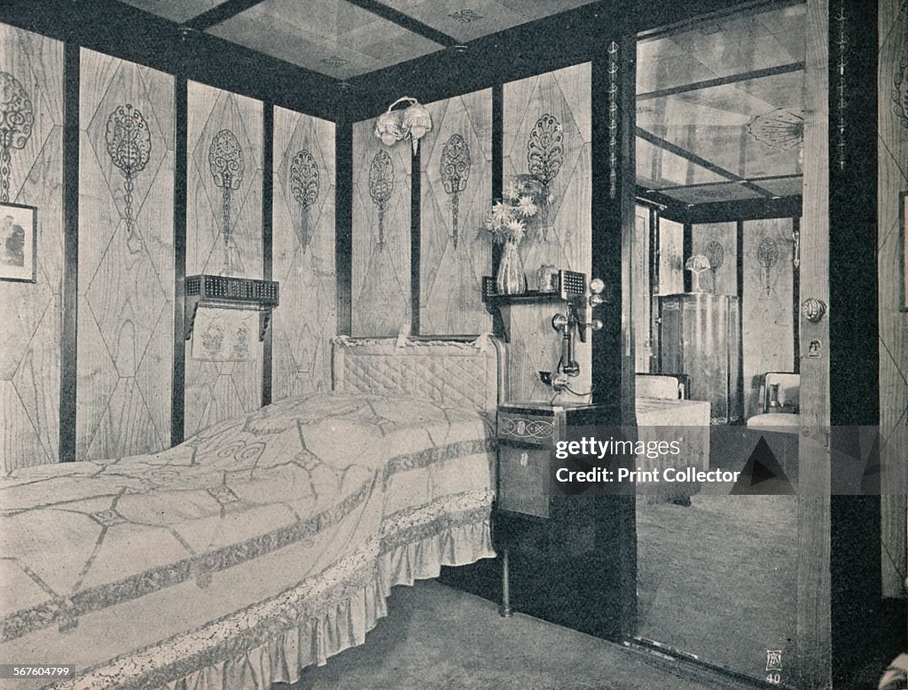 'Cabin-De-Luxe on the North German Lloyd SS. Kronprinzessin Cecilie', c1907