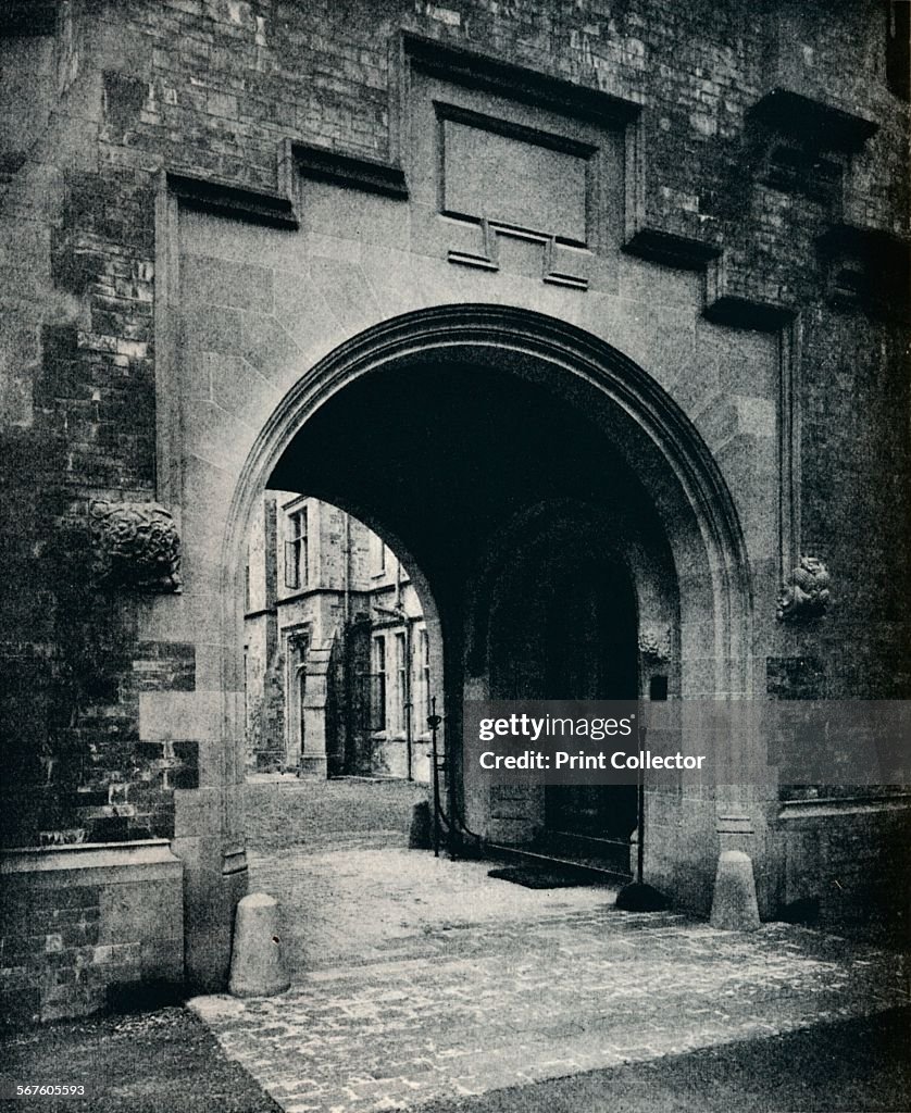 'Grizedale Hall, Lancashire: Archway in Tower to Porte-Cochere', c1911