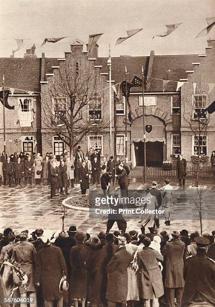 'Visit to Duchy of Cornwall Estate', 1937. King George VI visiting his Duchy of Cornwall estate in Kennington, March 17th to mark the 600th...