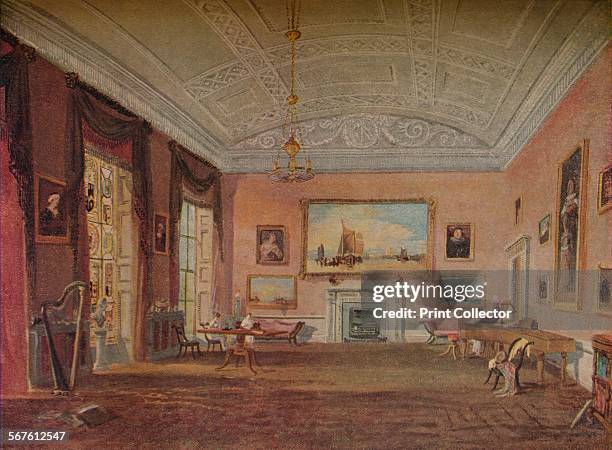 'Drawing Room, Farnley', 1818. Farnley Hall is a stately home in Farnley, North Yorkshire, England. From The Studio Volume 55, [London Offices of the...