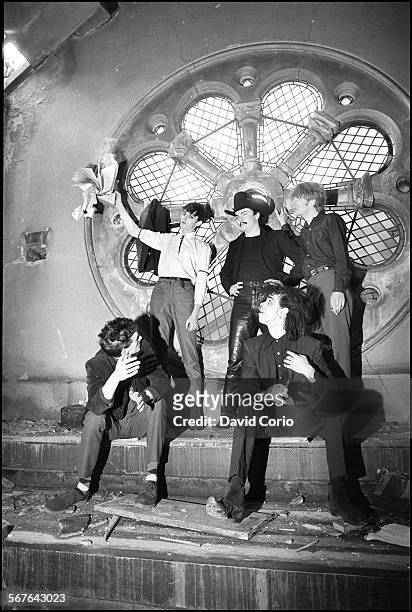 Nick Cave and the Birthday Party in disused church in Kilburn, London, United Kingdom on 22 October 1981.