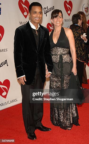 Singer Jon Secada and wife Maritere Vilar arrive at the 2006 MusiCares Person of the Year honoring James Taylor at the Los Angeles Convention Center...