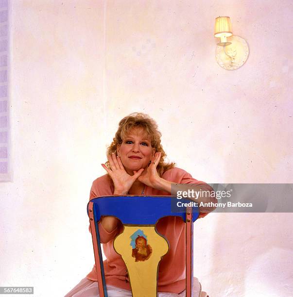 Portrait of American singer and actress Bette Midler, Los Angeles, California, 1980s.