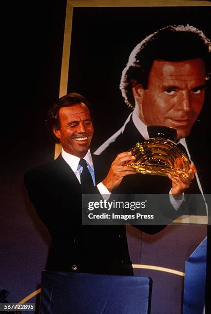 Julio Iglesias attends the Launch of "Only by Julio Iglesias" Perfume for Women circa 1989 in New York City.