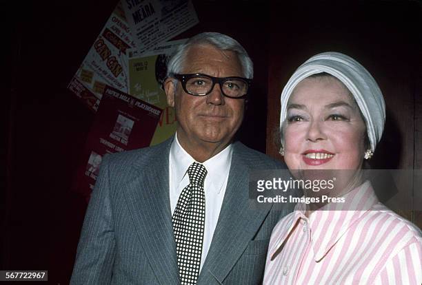 Cary Grant and Rosalind Russell circa 1975 in New York City.