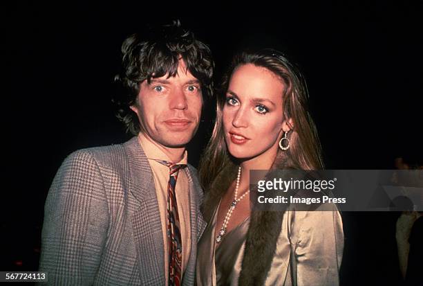 Mick Jagger and Jerry Hall circa 1979 in New York City.