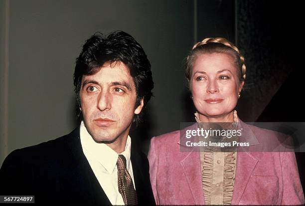 Al Pacino and Grace Kelly circa 1982 in New York City.
