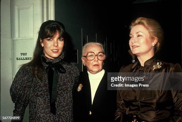 Princess Caroline, Vera Maxwell and Grace Kelly circa 1980 in New York City.
