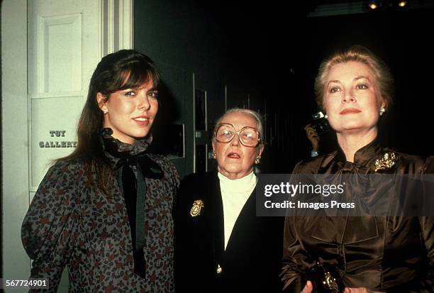 Princess Caroline, Vera Maxwell and Grace Kelly circa 1980 in New York City.