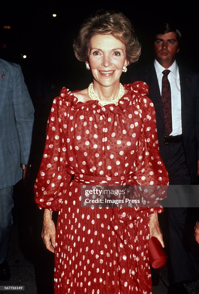 First Lady Nancy Reagan...