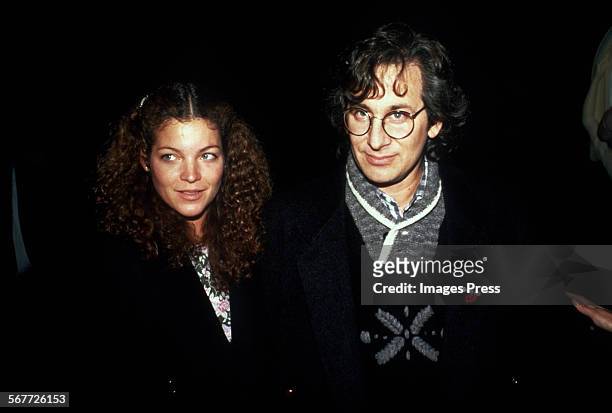 Steven Spielberg and Amy Irving circa 1984 in New York City.