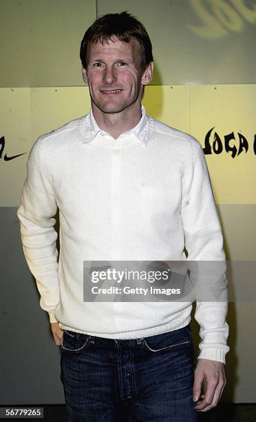 Teddy Sheringham arrives at the launch of Nike's 'Joga Bonito' at the Truman Brewery on February 7, 2006 in London, England. Wayne Rooney, Rio...