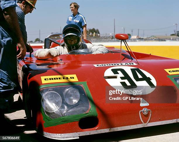 Andrea de Adamich's Alfa Romeo T33 at Daytona, USA, 4 Feb 1973.