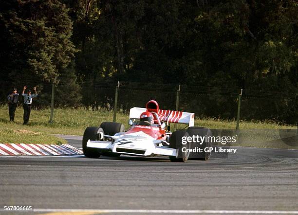 Niki Lauda's Formula 1 debut for the BRM team in a P160 at the Argentine GP, Buenos Aires Autodrome, Argentina, 28 Jan 1973.