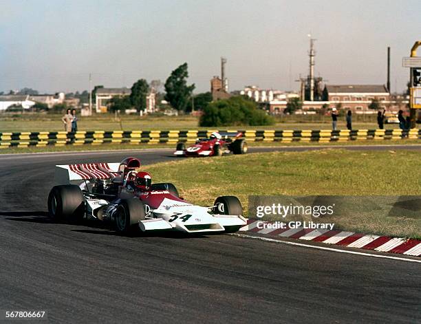 Niki Lauda's Formula 1 debut for the BRM team in a P160 at the Argentine GP, Buenos Aires Autodrome, Argentina, 28 Jan 1973.