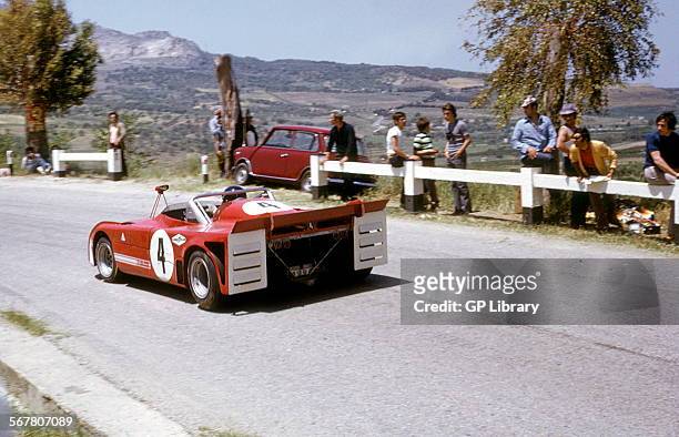 Andrea de Adamich-Toine Hezeman's Alfa Romeo T33-TT-3, finished 3rd. Targa Florio, Sicily 21 May 1972.