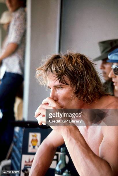 James Hunt, British racing driver who won the Formula 1 World Championship in 1976. Photographed in the 1970s.