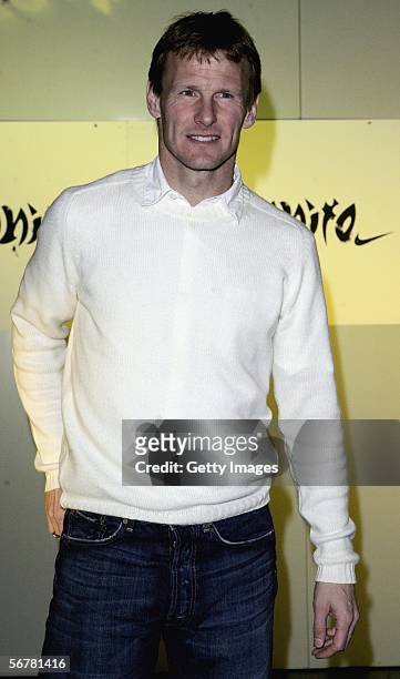 Teddy Sheringham arrives at the launch of Nike's 'Joga Bonito' at the Truman Brewery on February 7, 2006 in London, England. Wayne Rooney, Rio...