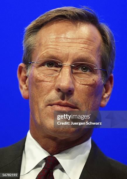 Chairman of the Allianz AG Board of Management Michael Diekmann poses prior to a shareholder meeting Febrauray 8, 2006 in Duesseldorf, Germany. The...