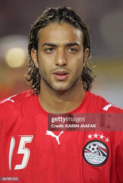 Picture shows Egypt star striker Ahmed "Mido" Hossam , player in Tottenham taken 20 January 2006 during the African Nations Cupt in Egypt. Mido has...