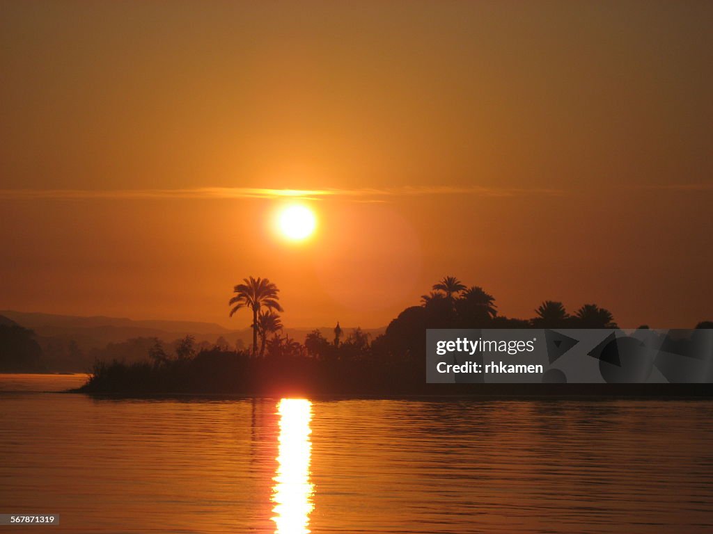 Sunset, River Nile, Egypt