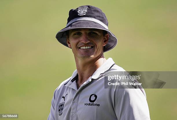 Coach of the Warriors Ivan Cleary smiles during a Warriors training session at North Harbour Stadium February 9, 2006 in Auckland, New Zealand. The...