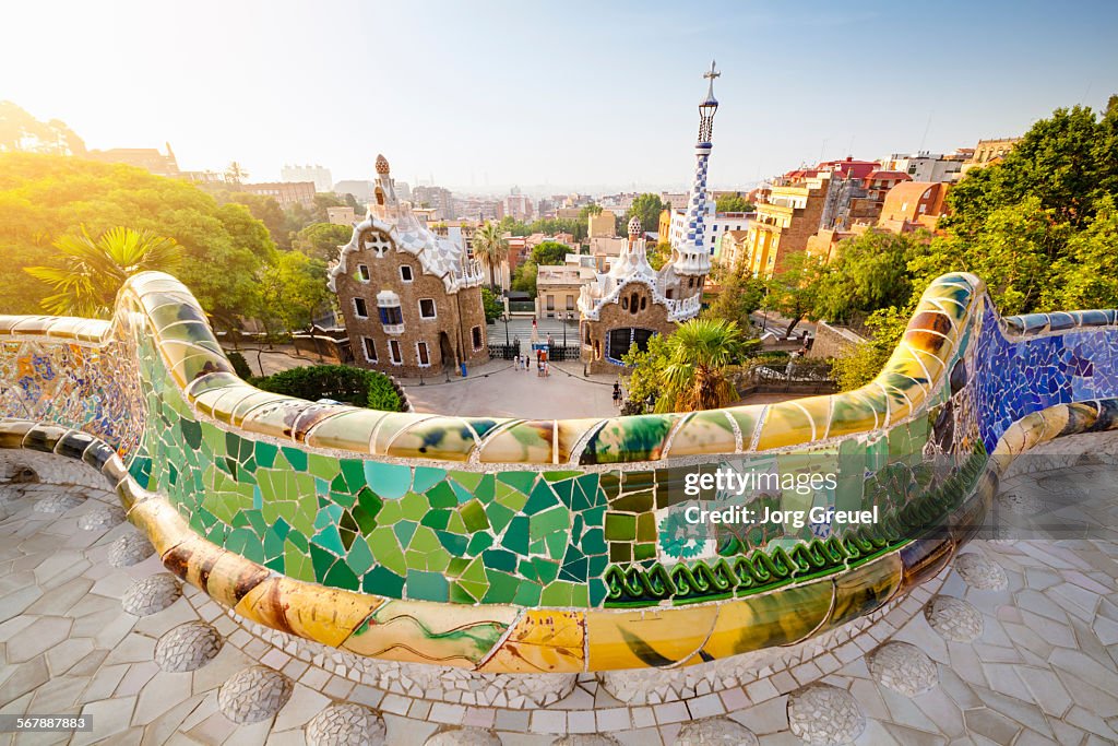 Park Guell at sunrise