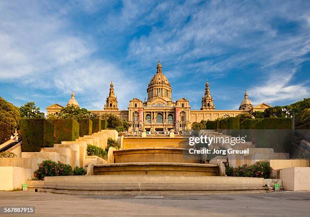 palau nacional - montjuic stock pictures, royalty-free photos & images