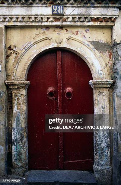 Door of a house in the old town, Annaba Algeria.