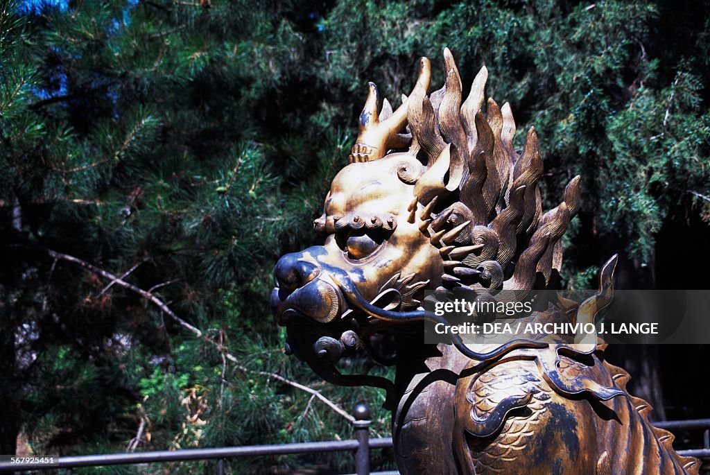 Fantastical animal statue, Forbidden City, Beijing