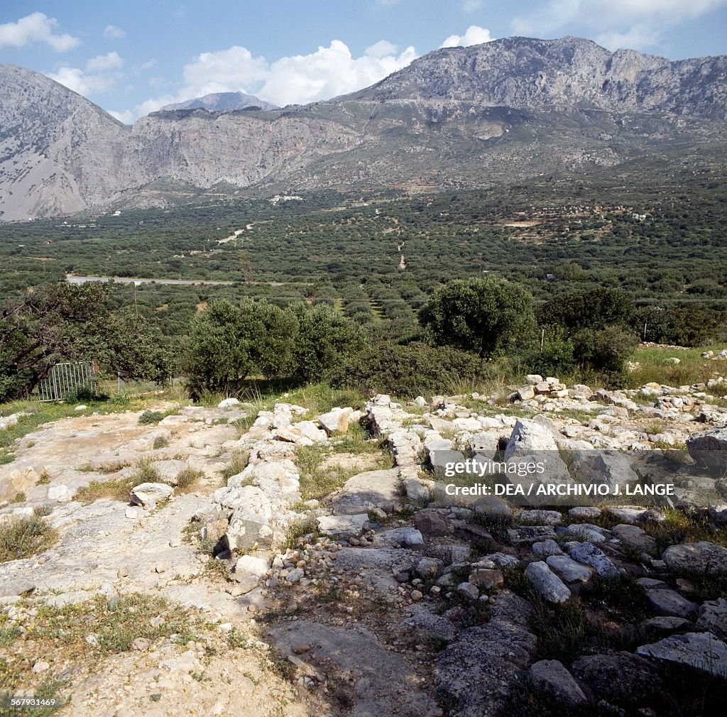 Remains of ancient settlement of Vasiliki, Crete