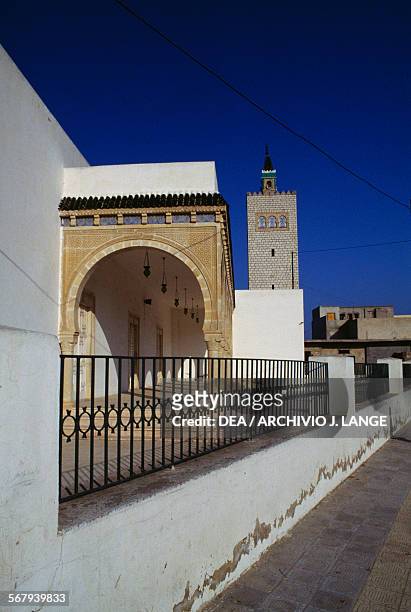 Portico of the Mosque of Bembla, Monastir Governorate, Tunisia.