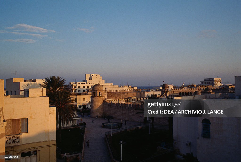 View of medina and Great Mosque in Sousse