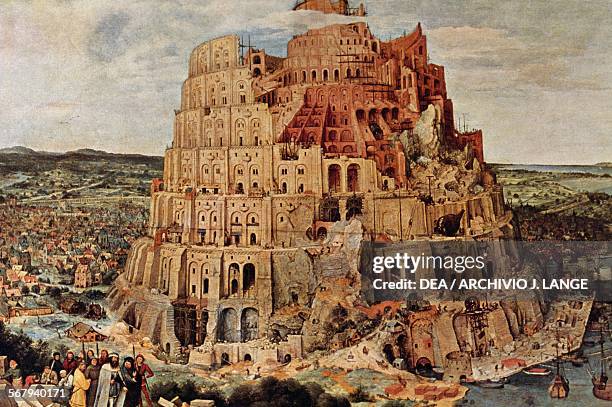 Tower of Babel by Pieter Bruegel or Brueghel , oil on canvas, 114x155 cm.