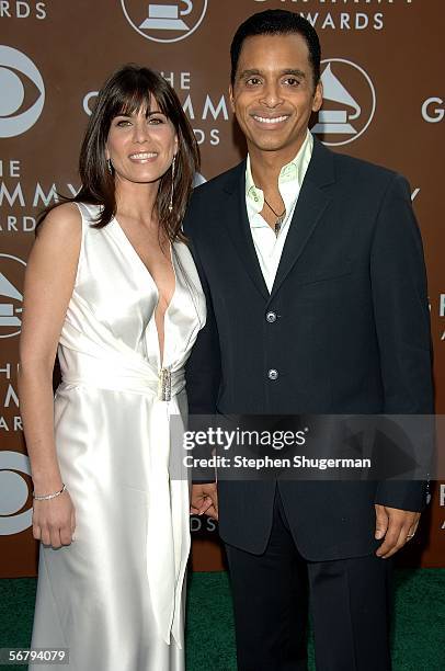 Singer Jon Secada and wife Maritere Vilar arrive at the 48th Annual Grammy Awards at the Staples Center on February 8, 2006 in Los Angeles,...