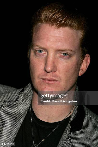 Musician Josh Homme of Musical Group Queens of the Stone Age attend the William Morris Agency Grammy Party on February 8, 2006 in Beverly Hills,...