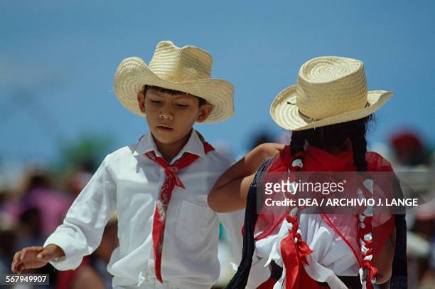 Child dancers, Guelaguetza festival, Oaxaca, Mexico.