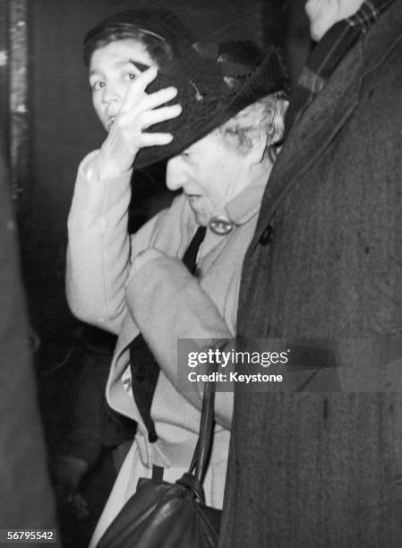 Mrs Emily Ley , the wife of statesman and murderer Thomas John Ley, arrives at Waterloo Station from Australia on the 22nd March 1947. A few days...