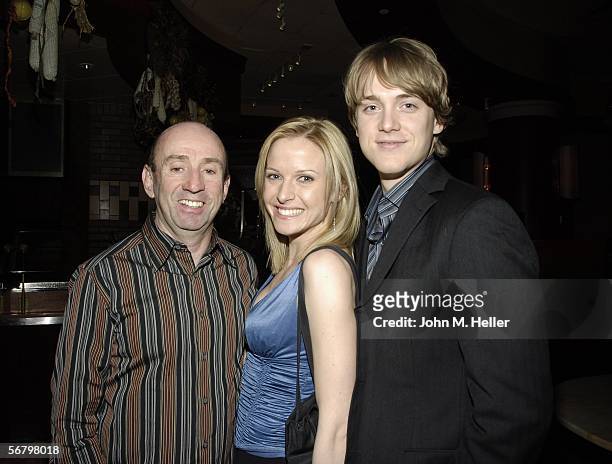 Patrick Kerr, Meredith Patterson and Shonn Wiley pose at the after party for the Los Angeles Premiere of Pulitzer Prize-winning David Mamet's play...