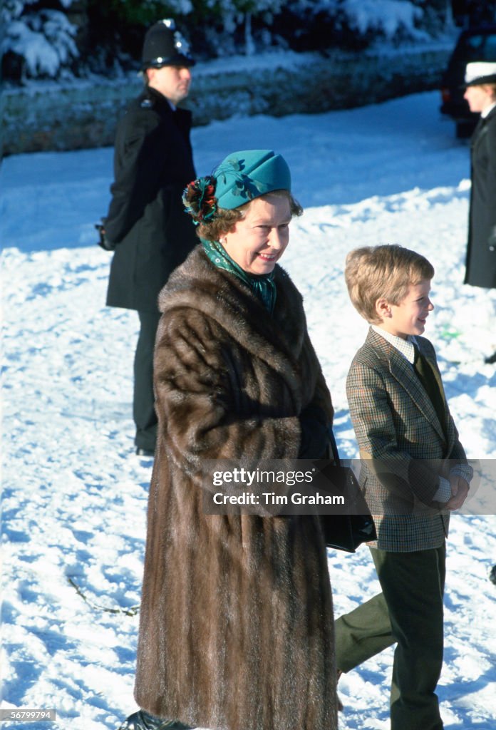 Queen & Peter Phillips At Sandringham