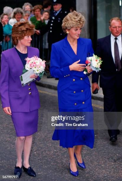 Diana, Princess of Wales with her sister and Lady-in-Waiting, Sarah McCorquodale.