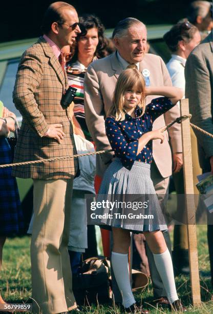 The Duke of Kent with Lady Helen Windsor at the Royal Windsor Horse Show.