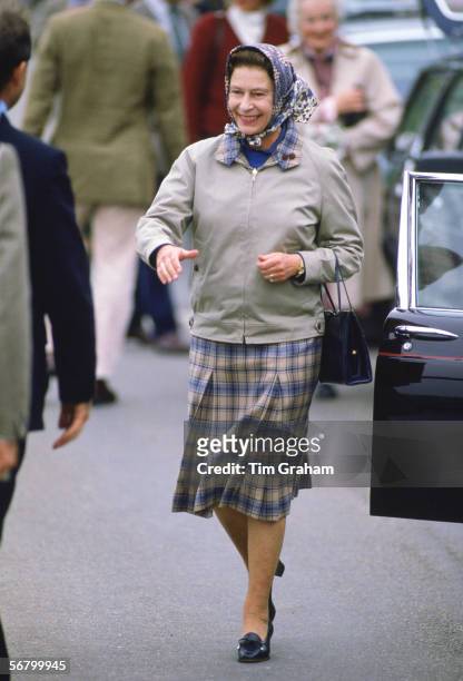 Queen Elizabeth II arrives for a holiday in Scrabster, Scotland.
