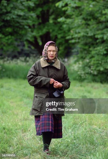 Queen Elizabeth II at Windsor Horse Show.